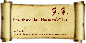 Frankovits Honoráta névjegykártya